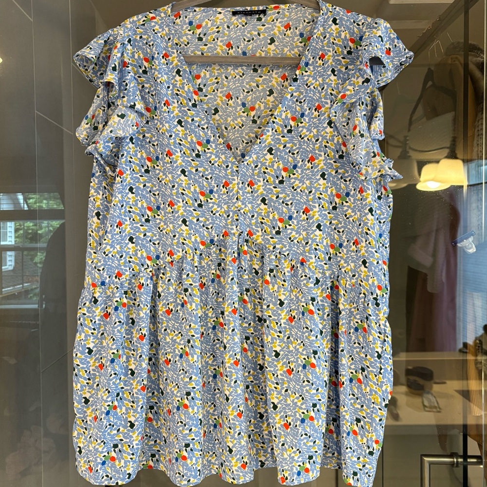 Staccato Multicolor Floral Ruffle Blouse
